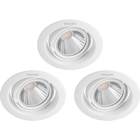 Philips Pomeron Set de 3 Spots encastrables 7W Lumière blanche chaude - LED (1/3)