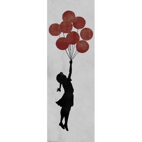 Poster Porte Girl Floating Deco Maison