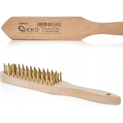 Spazzola metallica geko 6 rows acciaio ottone ergonomica (1/3)