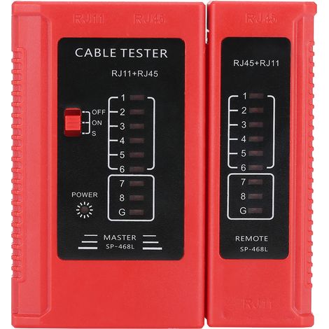 Testeur de Câble Réseau RJ45/RJ11 WZ-468 pour Ethernet et LAN - Outil de Diagnostic (1/5)