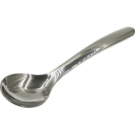 Cuillère à salade/riz ronde en acier inoxydable épais avec long manche - Kit de couverts de luxe - Accessoires de fête