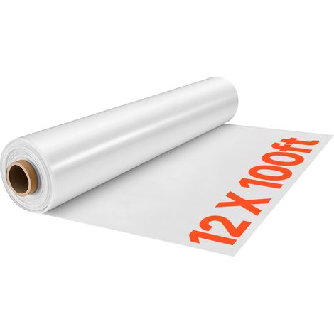 VEVOR Gewächshausfolie 3,7x30,5m Polyethylenfolie 0,143–0,152mm Tunnelfolie, für Landwirtschaft Gartenbau & Freilandpflanzen, Wasser- Sonnen- Frost- Wind- & Staubbeständig, Lichtdurchlässig, Meterware (1/5)