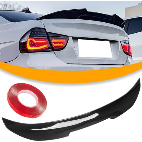 Spoiler posteriore per tetto BMW Serie 3 E90 04-11 - alettone per cofano bagagliaio NERO LUCIDO PSM (1/5)