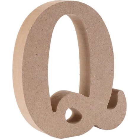 MINKUROW Lettere decorative in legno (Q) Colore originale 26 Alfabeto opzionale per nomi decorativi per bambini, matrimoni, feste di compleanno, decorazioni per la casa e la camera da letto