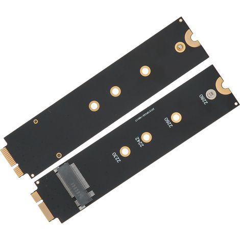 2pcs Adaptateur SATA M.2 NGFF vers 2010 2011 pour MacBook Air A1370 A1369 Carte de Conversion SSD (12+6 Contacts) (1/5)
