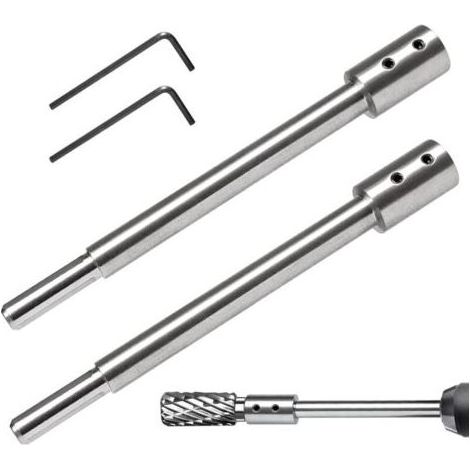 2 pièces Rallonge Extra-Longue 169 mm Forets de Forstner, Tige de 10,5 mm (3/8") en Acier Carbone, Idéal pour Fraisage Profond et Percées Précises dans Bois pour le fraisage de trous profonds (1/5)