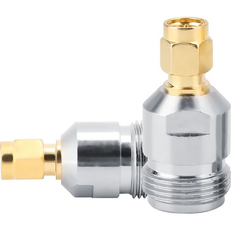 Adaptateur coaxial RF (2 pièces) de type N femelle vers SMA mâle, convertisseur de test (1/5)