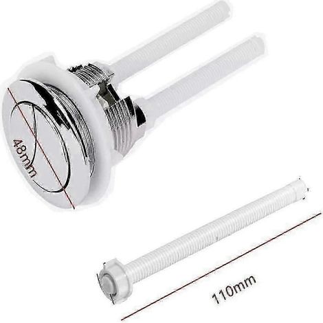 Compatible avec 2 boutons de toilette standard de 38 mm à quatre leviers et à double bouton-poussoir  compatible avec les réservoirs de toilette argentés. (1/5)
