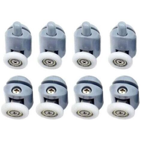 Roulettes pour Porte de Douche 8 pièces Galets de porte de douche Roulette Porte Coulissante Douche Roulettes Cabine de Douche pour Porte Douche Salle de Bain 25 mm (1/4)