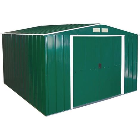 Duramax - Abri de jardin en métal vert pin 9,69 m2 - DUVP1010PR (1/4)