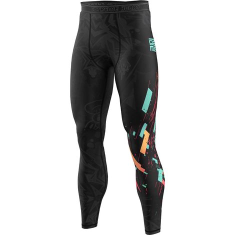 Mallas deportivas para hombre con estampado de animales cibernéticos, talla M, color negro.