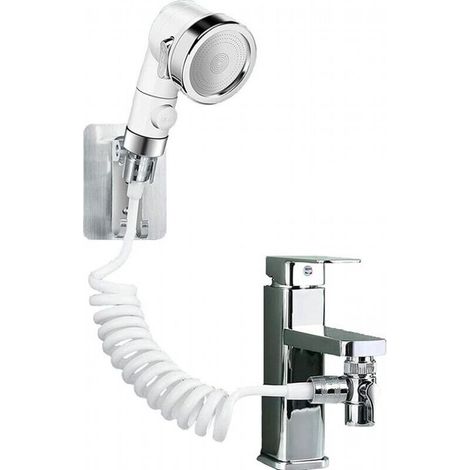 Ensemble de douche pour lavabo, comprenant une douchette à main pouvant être raccordée à un robinet de cuisine