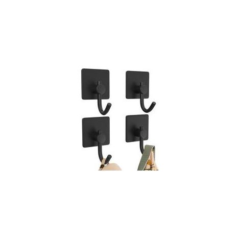 support serviette cuisine sans percer crochet accroche tableau torchon metal accroche murale serviettes salle de bain accroche pour gant de toilette Crochet collant noir pour douche pour mantea (1/5)