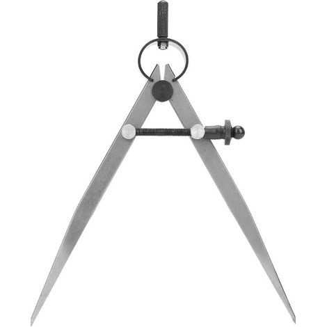 Boussole Artisanale en Cuir en Acier 45, Compas Diviseur D'aile, Compas à Ressort, Compas de Maroquinerie, Outil de Dessin de Boussole Professionnel pour Dessiner des Cercles (1/5)