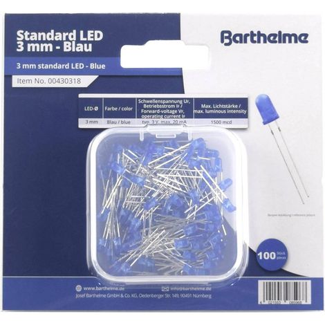 UNBEKANNT SORTIMENTSBOX LED 3MM 100 BLAU (1/2)