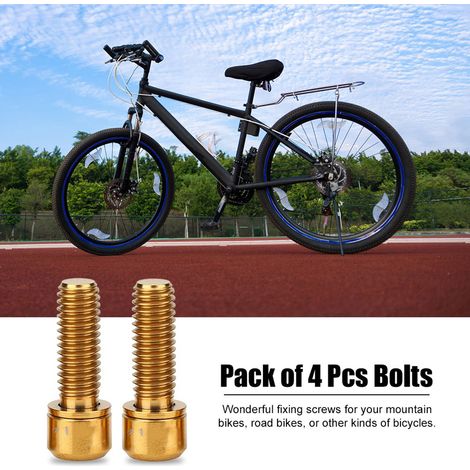 vis de fixation M6x18mm pour frein à disque de vélo avec joint (dorées) (1/5)