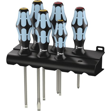 WERA Schraubendreher-Satz 3334/6 Edelstahl + Rack (1/5)