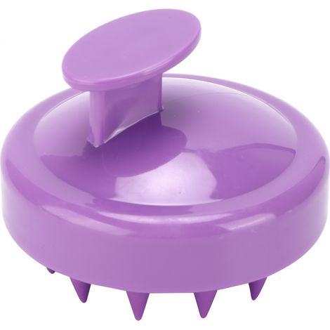 Peigne de massage pour animaux de compagnie en silicone souple, brosse de massage et de démêlage multifonctionnelle pour chat, violet (1/5)