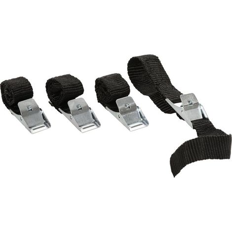 Accessoire porte-vélo 12919 – Support vélo courroie – Lot de 4 – Pour montage sur attelage – Compatible avec vélos de route et VTT – Hp Autozubehör