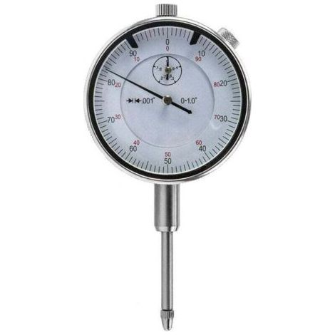 Dial indicator, measuring gauge and accuracy 0.01 (1/4)