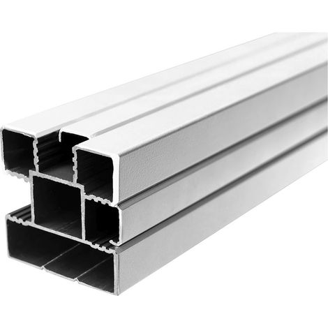Aluminium-Steckzaunpfosten SILBER, 68 x 68 x 2700 mm