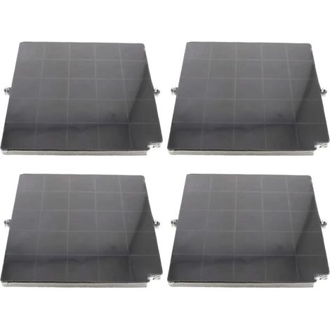 Lot de quatre filtres à charbon AIRFORCE FC120 AFFCAF16CS 260X256X17 mm