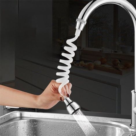 Faucet hose extension, 2 spray modes, 360° rotation, 22mm thread, kitchen sink (1/5)
