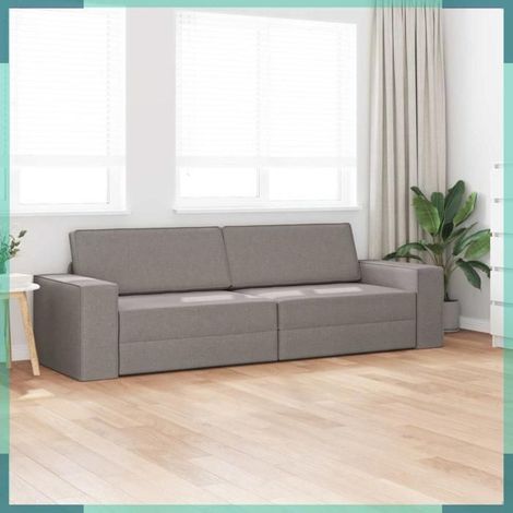 4106720 Canapé-Lit 200cm Taupe tissu (1/5)
