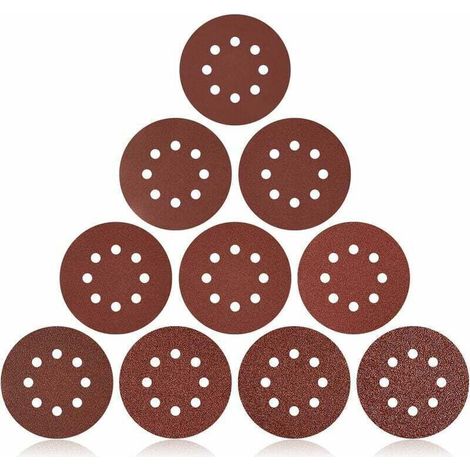 160 Pcs Disque De Ponçage, Disque Abrasif 125mm, Papier A Poncer Pour Grain De Ponceuse Circulaire 20×60/80/100/120/150/240 & 10×320/400/600/1000