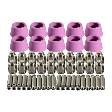 50 Consommables pour torche plasma, Buse 60A, Électrode en cuivre, Pour SG-55 AG-60, Découpe métal (1/5)