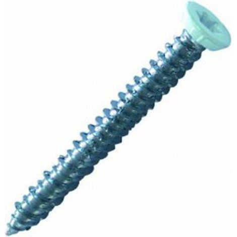 Vis béton pour fixation de châssis tête fraisée empreinte Torx® T30 Zingué laqué blanc - 7,5 x 182 mm - BIVI (1/2)