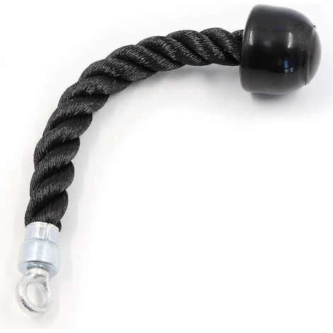 Corde à triceps en nylon 13 pouces avec poignées antidérapantes. Corde à triceps multifonctionnelle et robuste, idéale pour le fitness, les biceps, les triceps, la salle de sport ou à domicile. (1/5)