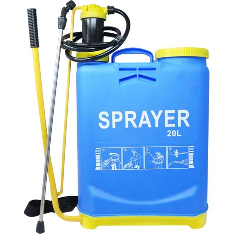 Dapetz ® Knapsack Pressure Sprayer Water Spray Bottle Backpack Weed Killer 20 L Garden,Angled lance for those awkward spots,3 Different Nozzles Included. (1/5)