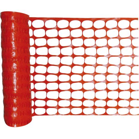 Moncoffrage – Grillage de signalisation orange 50 mètres – Clôture souple 1 mètre de hauteur – Polypropylène traité anti UV – Résistance à la traction (1/2)