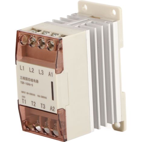 Halbleiterrelais (SSR) 90–250 V AC Eingang auf 24–380 V AC Ausgang, Zubehör für Haussteuerung TSR 10AA S 10A (1/5)