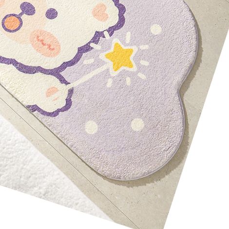 Tapis de Bain Minimaliste - Absorption Rapide Anti-Dérapant avec Bear Lumineux, Polyester 40x60cm / 15.7x23.6in, Decoration Murale (1/4)