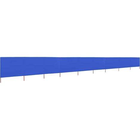 Paravent 9 panneaux Tissu 1200 x 80 cm Bleu azuré