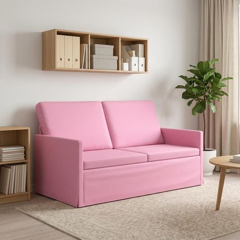 vidaXL Sofá de 2 plazas Rosa 150 x 81 x 82 cm Tela (1/5)