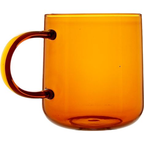 Tazza in vetro per caffè e tè, 310 ml, 8,7 cm, ambra (1/5)