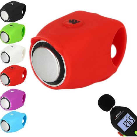 Klaxon de vélo en silicone 120 dB, sonnette de vélo électrique, anneau de vélo, poignée de vélo, alarme de vélo