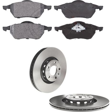 KIT FRENI ANTERIORI compatibile con VW PASSAT B5.5 (3B3) - DISCHI + PASTIGLIE OEM: P 85 037 , P 85 085 / 16930 , 17527 /SOSTITUZIONE DIRETTA/BASSA POLVERE/SILENZIOSO (1/5)