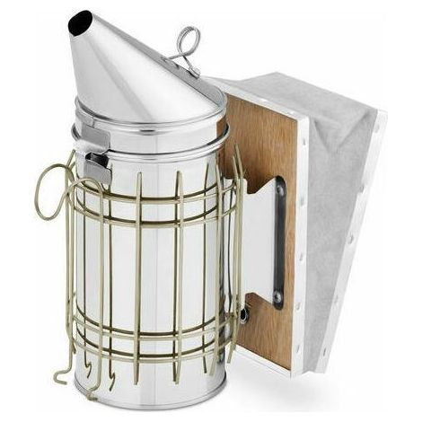 Bee Smoker with Bellows for Beekeeping Stainless Steel and Leather Large - Brown (1/3)
