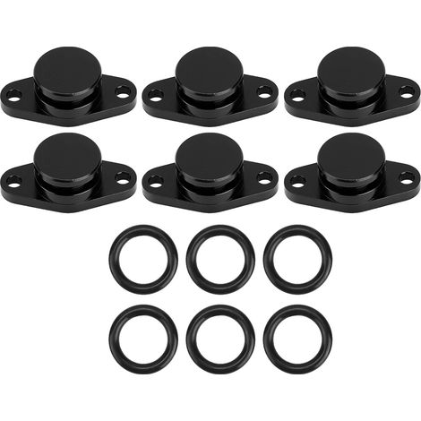 Bouchons d'obturation pour suppression des volets de turbulence 6x22mm avec joints en caoutchouc pour M57/M57D25 (Noir) (1/5)
