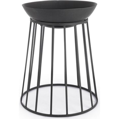Hohes Gartenfeuer "Efesto" aus lackiertem Stahl mit moderner Dekoration Ø 50 X h 63 cm