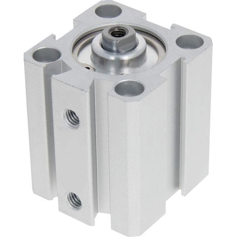 SDA20 x 20 Cylindres Pneumatiques Minces à Air Comprimé, Vérin Pneumatique Compact en Aluminium, Double Effet, Port PT3/8, pour Systèmes Pneumatiques et Hydrauliques, Alésage 20mm, Course 20mm (1/5)