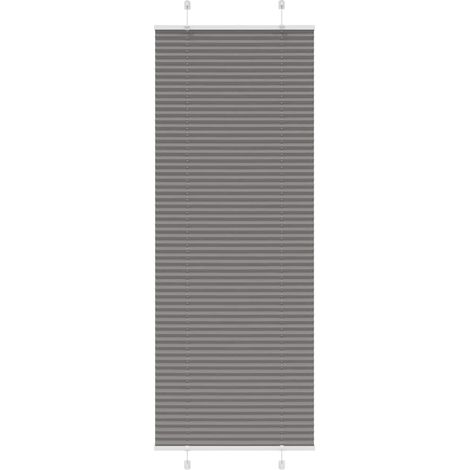 Plissee Anthrazit 75x200 cm Stoffbreite 74,4 cm Polyester