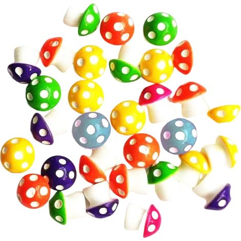 Lot de 20 champignons miniatures pour jardin féérique, figurines de mini-champignons pour micro-paysages, pots de fleurs, bonsaïs et décoration de gâteaux. (1/5)