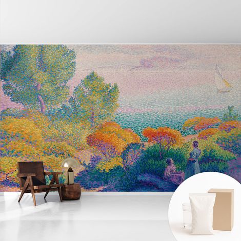 Papier peint intissé avec imprimé installation simple qualité excellente sans désordre - Colle incluse gratuite Paysage côtier 416x254 cm (1/5)