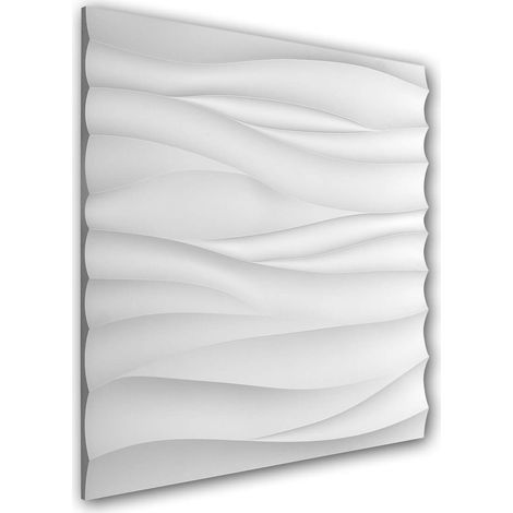 3D Wandpaneel Profhome 159001 Wandvertäfelung Akustikpaneel Modernes Design weiß 0,36 m2 (1/3)