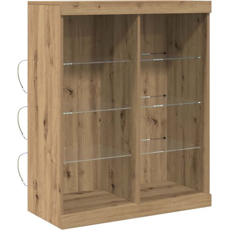 Maison Exclusive - Madia LED con strisce LED Rovere Artigianale 81 x 37 x 100 cm